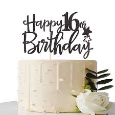 If it is as special as you, it will be extraordinary. Maicaiffe Black Happy 16th Birthday Cake Topper Hello 16 Cheers To 16 Years 16 Fabulous Sweet 16 Party Decoration Buy Online In Isle Of Man At Isleofman Desertcart Com Productid 83091746