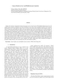 PDF) Cancer Burden in Low and Middle-income Countries