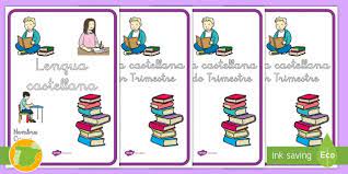 Dibujos para lengua y literatura para colorear. Portadas Lengua Castellana Cuadernos
