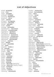 Positive adjectives in arabic, chinese (simple), german, hindi & spanish. Adjectives In English And In Spanish Learning Spanish Vocabulary English Adjectives Learning Spanish