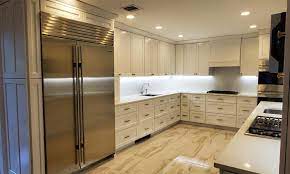 Kitchen cabinets with a modern black finish. Amish Made Custom Kitchen Cabinets Schlabach Wood Design