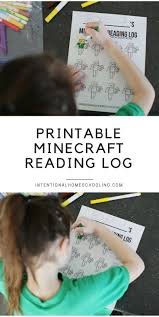 Minecraft has released a series of free educational sessions that parents can download to help children learn at home. Printable Minecraft Reading Log Intentional Homeschooling Reading Log Printable Reading Log Homeschool