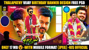 Happy birthday banners free vector. Thalapathy Vijay Birthday Banner Free Psd Vicky Jacksparrow Vjs Youtube