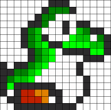 Green Baby Yoshi Perler By Vickicutebunny Nerdy Perler Beads Perler Bead Mario Perler
