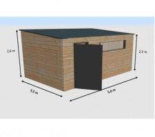 Abri De Jardin D Environ 19 60 M2 Bardage Douglas Et Toiture Acier Abri De Jardin Abri De Jardin Bois Abri