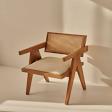 Modern Wooden Cane Lounge Chair – Handcrafted Armchair wit product image