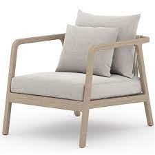 Modern lounge arm accent chair performance velvet upholstery stain resistant fabric splayed wooden legs dense foam padding some assembly required chair weight. Naomi Modern Classic Light Brown Wood Cushion Brown Teak Wood Outdoor Lounge Arm Chair Lounge Chair Outdoor Wood Lounge Chair Outdoor Furniture Design