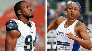 •olympic gold medalist •2x olympian •nike hurdler •university of kentucky alumna. Robert Quinn Gets Excused To Watch Sister In Olympics