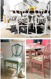 Painted Shield Back Chairs Painting Kitchen Chairs Dining Chair Makeover Striped Dining Chairs