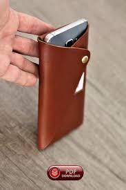 Pdf Leather Iphone Wallet Pattern Long Phone Case Template Etsy Leather Iphone Wallet Leather Wallet Leather Card Wallet