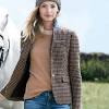 J.crew small leather suede jacket blazer button front collared camel tan. 1