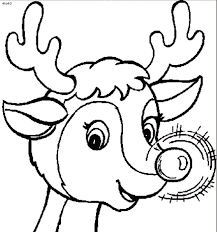 Rudolph the red nosed reindeer coloring pages. Rudolph Reindeer Coloring Page Drawing Free Image Download