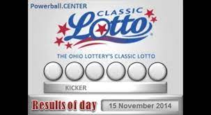 Ohio Classic Lotto 15 November 2014 Oh Lottery Ohio Lottery Powerball Center Lotto Lottery Powerball