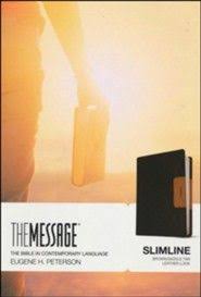 Message Slimline Bible Soft Leather Look Brown Tan Message Bible Bible Read Bible