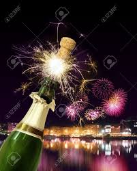 Champagne Bottle Cork Popping With Sparkling New Year Fireworks In 2020 New Year Fireworks Happy New Year Fireworks Fireworks Images