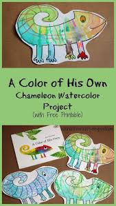 Kitchen Floor Crafts A Color Of His Own Chameleon Watercolor Project Preschool Colors Kindergarten Art Preschool Crafts