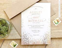 Rose Gold Foil Wedding Invitation On Metallic Shimmer Paper Etsy Rose Gold Wedding Invitations Foil Wedding Invitations Metallic Wedding Invitations