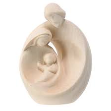 Statue of Jesus natural wood Val Gardena with decorations