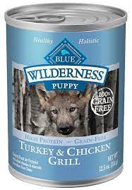Blue Buffalo Wilderness Turkey Chicken Grill Grain Free Puppy Canned Dog Food 12 5 Oz Case Of 12 Chewy Com Dog Food Recipes Canned Dog Food Wet Dog Food