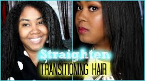 Hair should be pulled taut at the roots, to ensure elongation and smoothness. How To Straighten Transitioning Hair Detangle Blow Dry Techniques Youtube