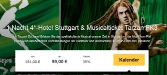 Wie aus tarzan tim wurde sensation bei tkkg: 2 Tage Stuttgart Im 4 Mercure Hotel Inkl Tarzan Musical Karten Fur 99 Reisetiger