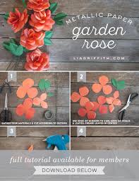 Paper flower petals template capriartfilmfestival. Diy Paper Garden Rose Lia Griffith
