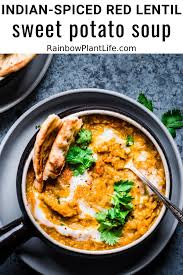 Instant Pot Spiced Red Lentil Sweet Potato Soup Rainbow Plant Life Sweet Potato Soup Recipes Sweet Potato Lentil Sweet Potato Lentil Curry