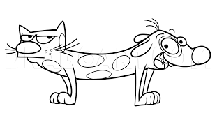 More then 7500 coloring pages from scouting, holidays, movies, fairy tales and many more. How To Draw Catdog Coloring Page Trace Drawing