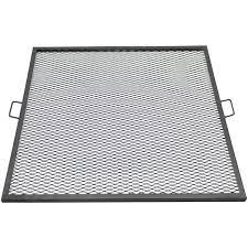 Vevor fire pit grate, heavy duty iron round firewood grate, round wood fire pit grate 19, firepit grate with black paint, fire grate with 4 removable round legs for burning fireplace and firepits $56.99 $ 56. Sunnydaze Decor 40 In X Marks Black Steel Square Fire Pit Cooking Grill Grate Kf Sm40 The Home Depot