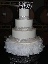 Rhinestones And Feathers Wedding Cake Elegant Bling Wedding Cake Toppers Bling Wedding Cakes
