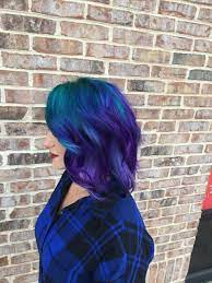 Teal Roots And Purple Ends Purple Hair Pretty Hairstyles Hair Color