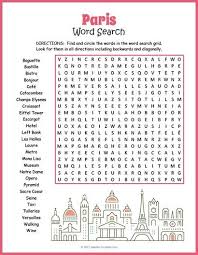 Birthday Celebration Word Search Enjoy The City Of Lights With Our Free Printable Paris Word Search Hunt Down 27 Fun Words R Paris Themed Birthday Party Paris Birthday Theme Paris Theme Party