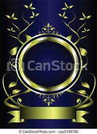 Click here and download the blue gold floral digital papers graphic · window, mac, linux · last updated 2021 · commercial licence included ✓. A Blue And Gold Floral Design A Gold Floral Design With Room For Text On A Royal Blue Background Canstock