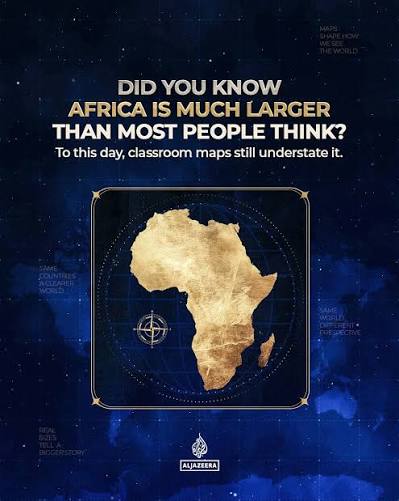 On a Mercator map, Greenland looks almost as big as Africa, but Africa is  actually about 14 times larger. ⁣ ⁣ Take our latest quiz, pick which  country is bigger, then watch