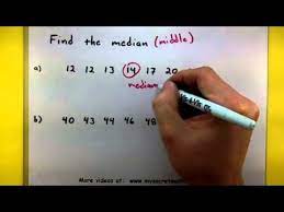They represent the central or typical values in a distribution. Statistics Find The Median Youtube