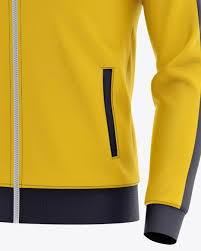Download Men S Long Sleeve Track Jacket Mockup In Apparel Mockups On Yellow Images Object Mockups