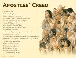Apostles creed (in spanish) creo en dios, padre todopoderoso, creador del cielo y de la tierra. Apostles Creed Poster Comcenter Com Catholic Religious Educati