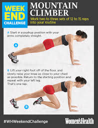 Mountain Climber 2 3 Sets Of 12 15 Reps Mountain Climbers Mountain Climber Exercise Challenges
