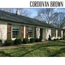 Wood Shutters Rustic Exterior Cedar Shutters Shaker Style Ranch House Exterior Brick Exterior House Wood Shutters Exterior