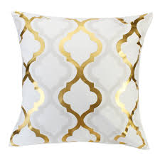 Rated 4.5 out of 5 stars. Pillow Cover 4 Pieces Decorative Sofa Pillow Cover High End Gold Printing Pattern Home Sofa Decorative Pillow Cushion Cover White Yellow Golden 18x 18 Inches Walmart Com Walmart Com