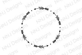 9,000+ vectors, stock photos & psd files. Arrow Wreath Leaves Frame Circle Graphic By Nnj Designs Creative Fabrica