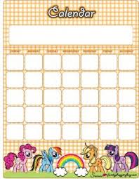 Free Printable My Little Pony Calendars My Little Pony