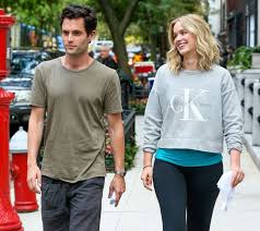 Exclusive First Shots Of Actor Penn Badgley And Elizabeth Lail As They Walk To Set On The Lifetime Tv Series You Filming By Gramercy Park In New York City Elizabeth Lail