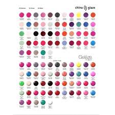 Chicago Nail Supply Colorchart Chinaglaze Gelaze