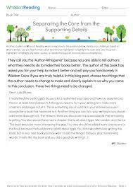 Students Will Highlight The Main Idea And Supporting Details In A Blog Post Written By A Whoo Reflective Teaching Literacy Worksheets Reading Skills Worksheets