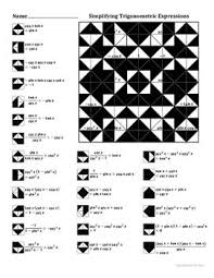 Simplifying Trigonometric Expressions Color Worksheet Color Worksheets Worksheets Trigonometry