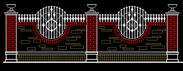 مجموعة سور حائط بشكل رائع اوتوكاد Dwg