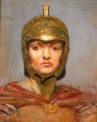 Get Paintings Reproductions Study for Mural for Appellate Court Building,  New York Statute Law , Helmet for Figure of Force by Kenyon Cox