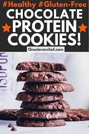 Double Chocolate Protein Cookies Low Carb Keto One Clever Chef Recipe Protein Powder Cookies Protein Cookies Chocolate Protein