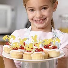 Amazon.com: 24 Pack Dragon Cupcake Toppers Glitter Fantasy Birthday Cupcake  Picks for Medieval Dragon Theme Baby Shower Kids Birthday Party Cake  Decorations Supplies Gold : Grocery & Gourmet Food